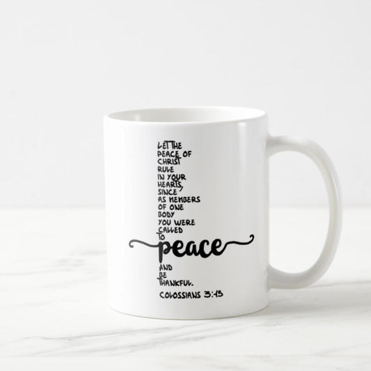 Colossians 3:15 Coffee Mug (11oz) - Let The Peace Of Christ Rule In Your Hearts