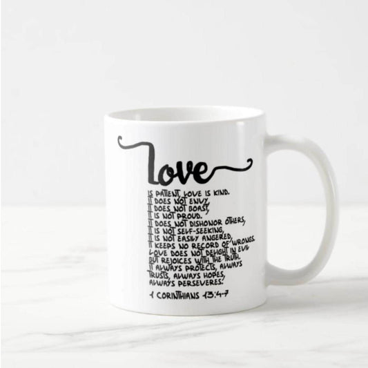 1 Corinthians 13:4-7 Coffee Mug (11oz) - Love is Patient