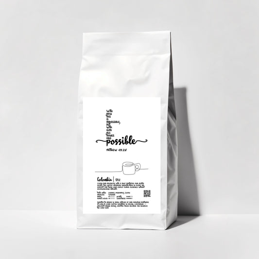 Matthew 19:26 Fresh Roasted Whole Bean Coffee (10oz) - With God All Things Are Possible