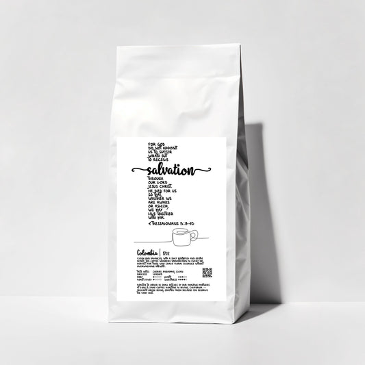 1 Thessalonians 5:9-10 Fresh Roasted Whole Bean Coffee (10oz) - For God Did Not Appoint Us To Suffer Wrath