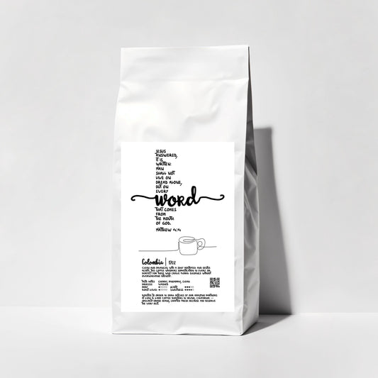 Matthew 4:4 Fresh Roasted Whole Bean Coffee (10oz) - Man Shall Not Live On Bread Alone