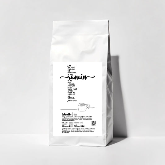 John 15:5 Fresh Roasted Whole Bean Coffee (10oz) - If You Remain In Me And I In You, You Will Bear Much Fruit
