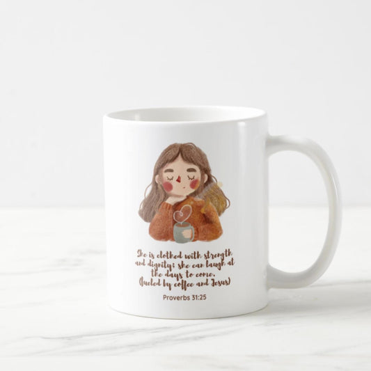 The Proverbs 31 Woman Fueled By Coffee And Jesus - Coffee Mug (11oz)
