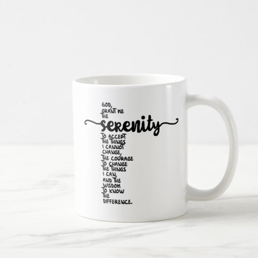 Serenity Prayer Coffee Mug (11oz) - God Grant Me The Serenity
