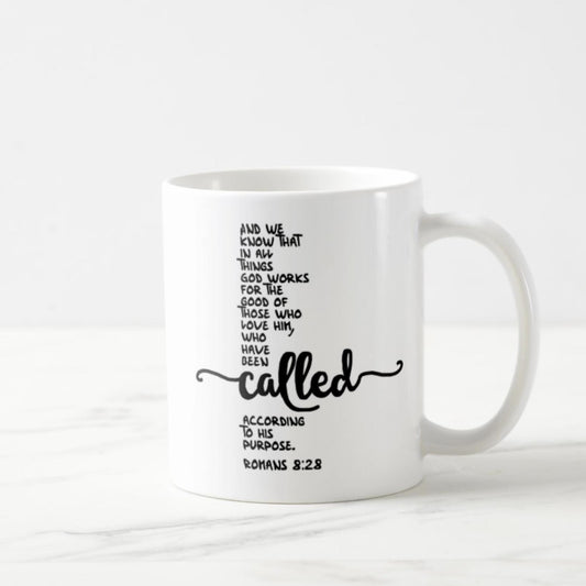 Romans 8:28 Coffee Mug (11oz) - In All Things God Works For The Good Of Those Who Love Him