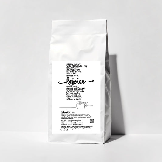 Matthew 5:11-12 Fresh Roasted Whole Bean Coffee (10oz) - Rejoice And Be Glad Because Great Is Your Reward In Heaven